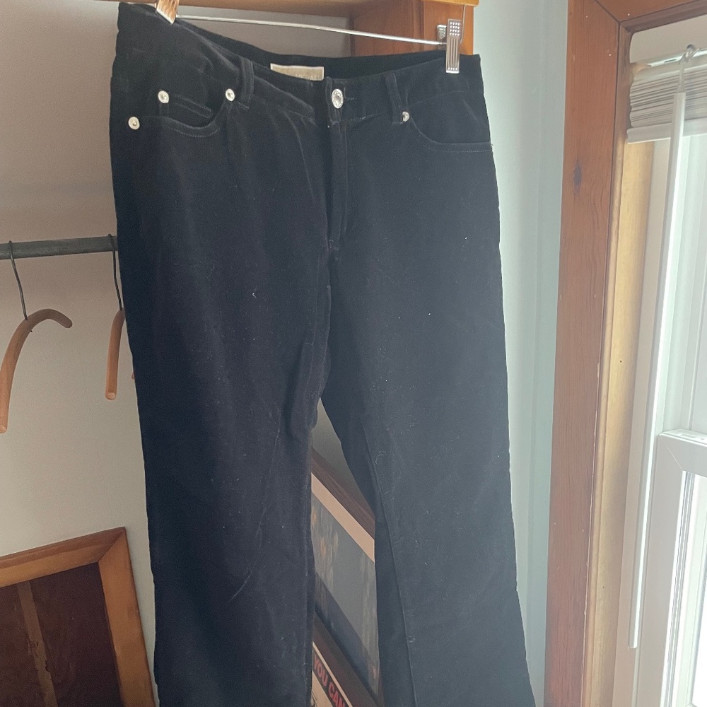 Black velvet Michael Kors boot cut